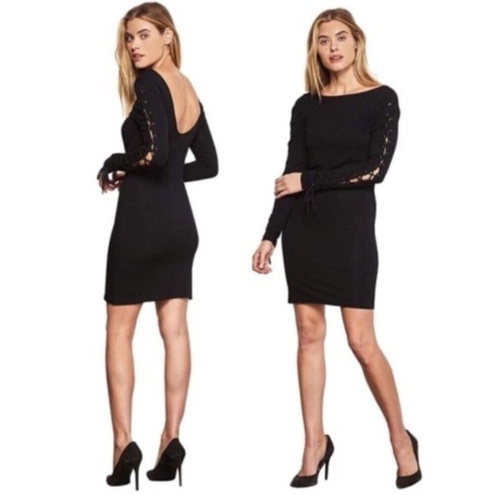 cupcakes & cashmere Lela Lace Up Sleeve Dress M